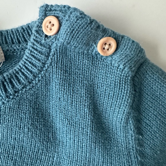 Teal Sweater with Fish Design - Picture 4 of 5